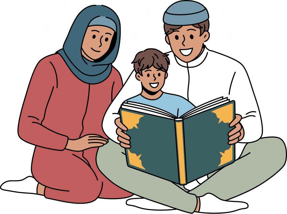 parent teaching their child